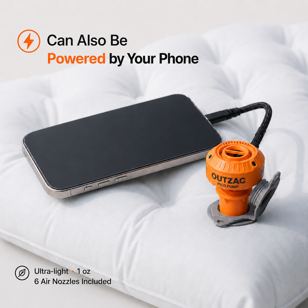 OUTZAC PICO PUMP - The 1 oz Mini Air Pump for Camping