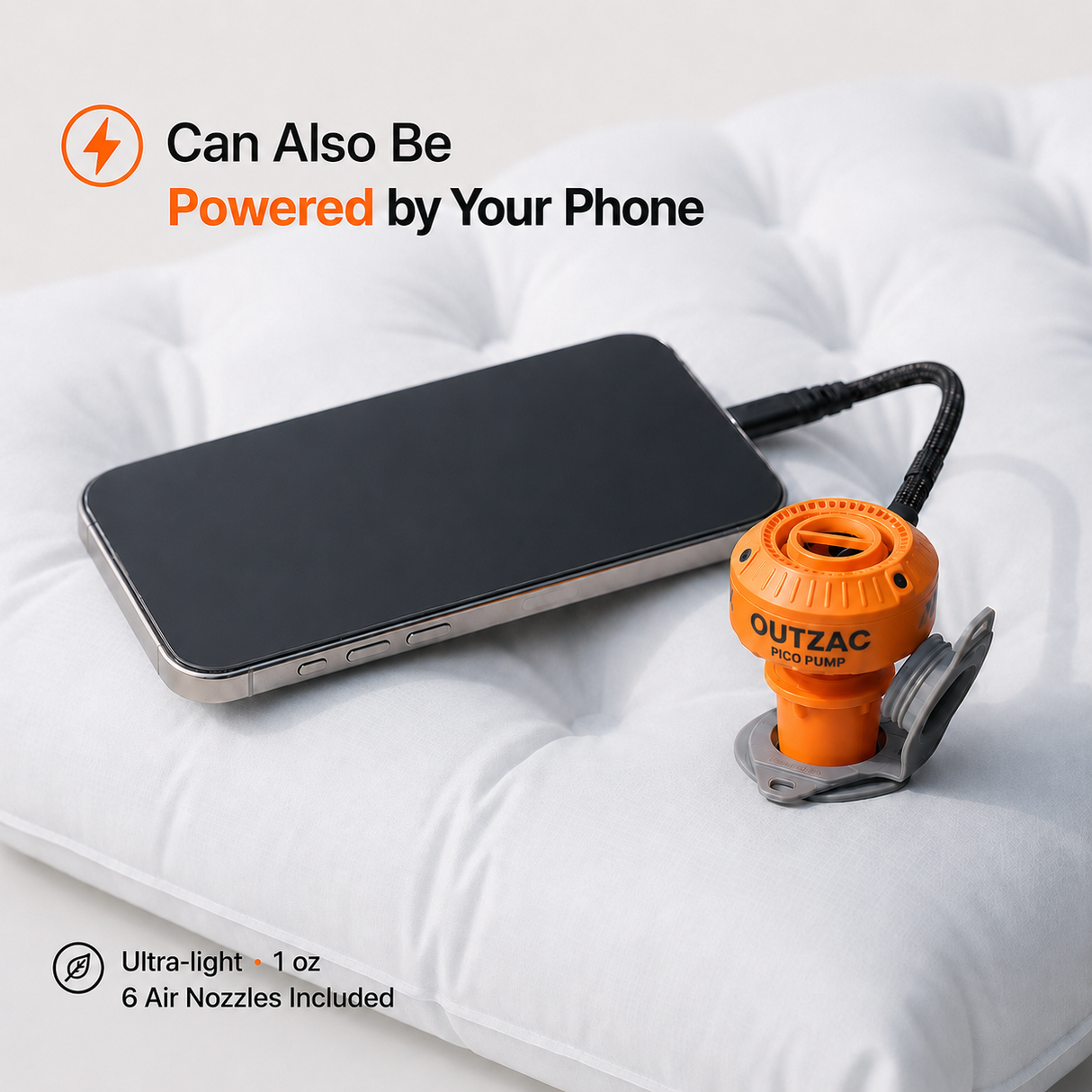 OUTZAC PICO PUMP - The 1 oz Mini Air Pump for Camping