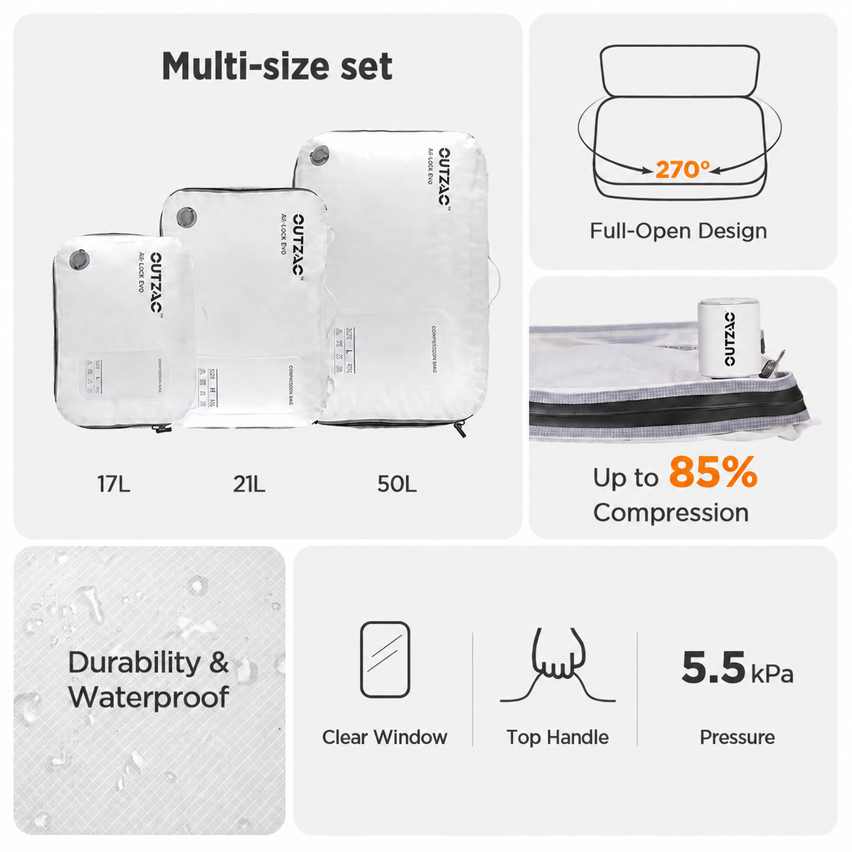 OUTZAC X AIR LOCK BAG