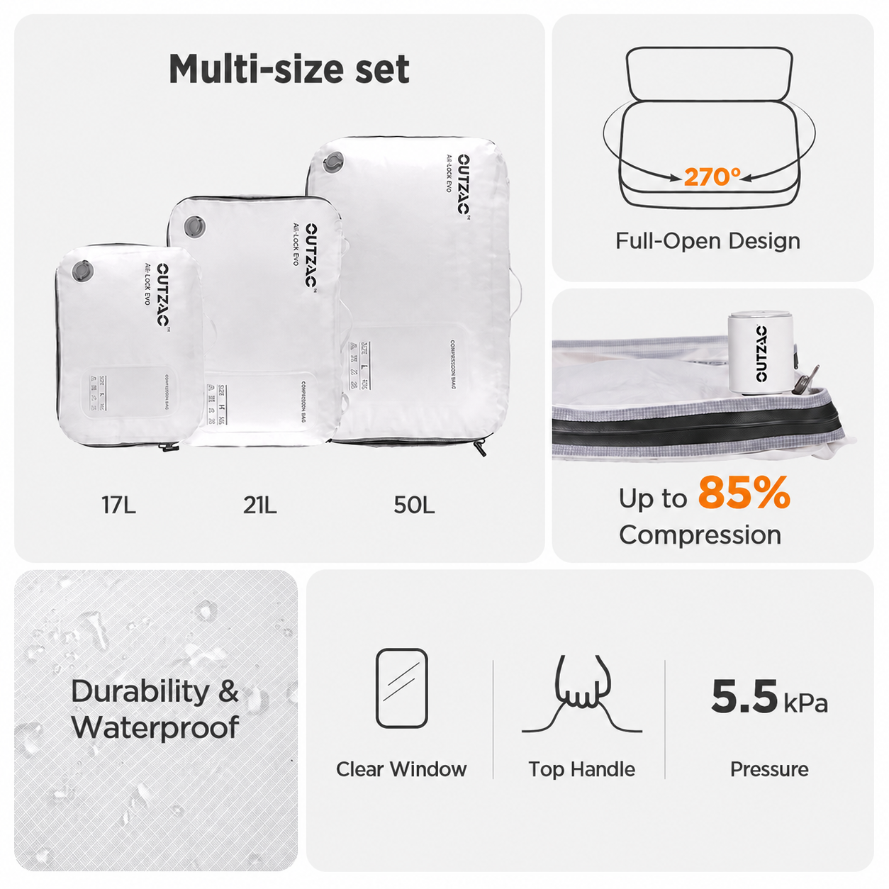 OUTZAC X AIR LOCK BAG